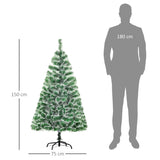 Künstlicher Weihnachtsbaum – 1,5 m, winterlicher Look, PET-Material, flammhemmend