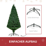 Weihnachtsbaum mit LED-Glasfaserbeleuchtung – 1,5 m, realistisches Design, flammhemmend