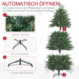 Künstlicher Weihnachtsbaum – 1,8 m, realistisches Aussehen, flammhemmend