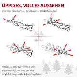 Künstlicher Weihnachtsbaum – 1,8 m, realistisches Aussehen, schneller Aufbau