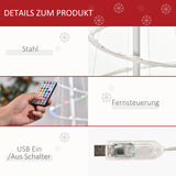 Moderner Spiral-Weihnachtsbaum mit LED-Lichtern – 183 cm