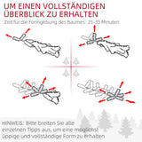 Künstlicher Weihnachtsbaum – 1,8 m, mit Kunstschnee, realistische Optik, schlankes Design, flammhemmend