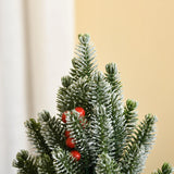 Mini-Weihnachtsbaum – 50 cm mit Tannenzapfen, roten Beeren und Übertopf