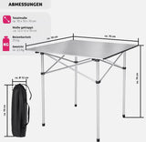 Einrollbarer Aluminium Campingtisch Rolltisch Klapptisch Falttisch Gartentisch klappbar und rollbar