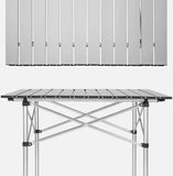 Einrollbarer Aluminium Campingtisch Rolltisch Klapptisch Falttisch Gartentisch klappbar und rollbar