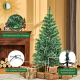 Künstlicher Weihnachtsbaum – 1,5 m, winterlicher Look, PET-Material, flammhemmend