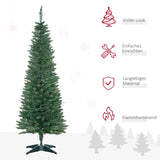 Künstlicher Weihnachtsbaum – 1,5 m, schmal und platzsparend, flammhemmend