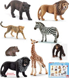 Schleich  Wildtiere-Set Afrika, 8-teilig plus original Schmidt  Wildnis-Puzzle