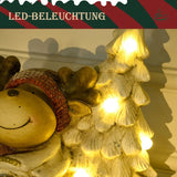 Weihnachtsdeko, Rentier mit Weihnachtsbaum, warme LED-Beleuchtung, Batteriebetrieb, In- und Outdoor, 44 cm