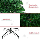 Weihnachtsbaum mit LED-Glasfaserbeleuchtung – 1,5 m, realistisches Design, flammhemmend