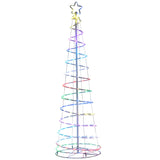 Moderner Spiral-Weihnachtsbaum mit LED-Lichtern – 183 cm