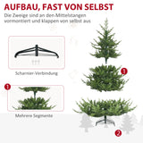 Künstlicher Weihnachtsbaum – 1,8 m, realistisches Aussehen, schneller Aufbau