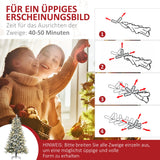 Künstlicher Weihnachtsbaum – 1,8 m mit Kunstschnee und LED-Lichtern