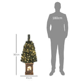 Künstlicher Weihnachtsbaum mit LED-Lichtern – 90 cm, dimmbar mit 8 Modi