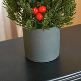 Mini-Weihnachtsbaum mit roten Beeren und Tannenzapfen – 47 cm