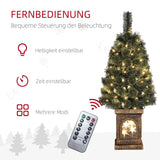 Künstlicher Weihnachtsbaum mit LED-Lichtern – 90 cm, dimmbar mit 8 Modi