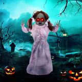 Halloween Dekoration Geisterpuppe 76 cm mit LED-Lichter Soundfunktion