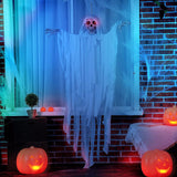 Halloween Hängender Horror Geist 153 cm mit LED Augen, glühend.