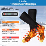 Heizbares Paar Socken mit 2 x Akku 4000 mAh. Nie mehr kalte Füße! Perfekt in der kalten Jahreszeit.