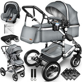 Kinderwagen 3 in 1 Kombi-Buggy Reisebuggy inkl. Auto- Babyschale. Faltbar.