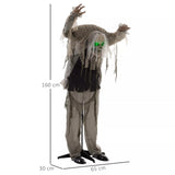 Halloween Dekoration Skelett 160 cm mit LED-Lichter Soundfunktion