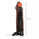 Halloween Dekoration Skelett-Kürbis 183 cm mit LED-Lichter Soundfunktion