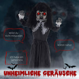 Halloween Dekoration Geisterpuppe 160 cm mit LED-Lichter Soundfunktion