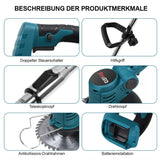 Akku Rasentrimmer Freischneider Trimmer mit 21V 2x2,0Ah Akkus und Ladegerät