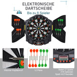 Dartscheiben-Set, LED Anzeige, Soundeffekte, 12 Darts 12 Dartköpfe für 8 Spieler