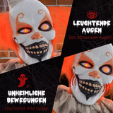 Halloween Dekoration Stehender Clown 183cm mit LED-Lichter Soundfunktion