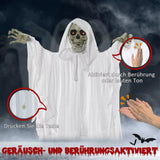 Halloween Hängender Horror Geist 153 cm mit LED Augen, glühend.