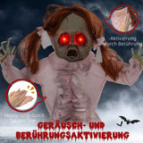 Halloween Dekoration Geisterpuppe 76 cm mit LED-Lichter Soundfunktion