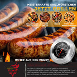 Profi-Holzkohlegrill XL Grillwagen 28 kg mit Grill Rost Thermometer Deckel BBQ Kohle