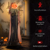 Halloween Dekoration Skelett-Kürbis 183 cm mit LED-Lichter Soundfunktion