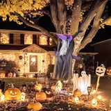 Halloween Fliegende Hexe, in Lebensgröße, für Baumstämme oder Säulen