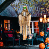 Halloween Dekoration 183 cm Hängendes Skelett mit LED-Lichter Soundfunktion