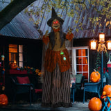 Halloween-Hexe 183 cm mit roten Augen LED-Lichter, Soundfunktion