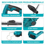 Akku Rasentrimmer Freischneider Trimmer mit 21V 2x2,0Ah Akkus und Ladegerät