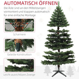 Künstlicher Weihnachtsbaum – 1,8 m mit realistischer Kiefern-Optik, flammhemmend