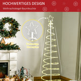 Moderner Spiral-Weihnachtsbaum mit LED-Lichtern – 183 cm