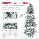 Künstlicher Weihnachtsbaum – 1,8 m, mit Kunstschnee und Tannenzapfen