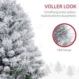 Künstlicher Weihnachtsbaum – 90 cm mit LED-Lichtern, Schneezweigen und Tannenzapfen, flammhemmend