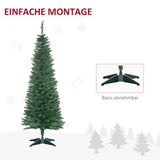 Künstlicher Weihnachtsbaum – 1,5 m, schmal und platzsparend, flammhemmend