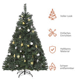 Künstlicher Weihnachtsbaum – 1,5 m mit LED-Lichtern und Deko